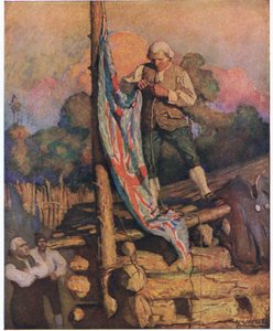 Captain Smollett defies the mutineers by Newell Convers Wyeth