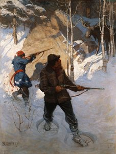 Moose Hunting by Newell Convers Wyeth