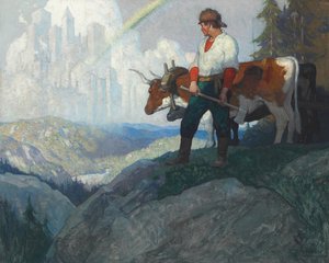 The Pioneer and the Vision, c.1918 by Newell Convers Wyeth