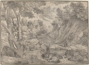 Saint Jerome in the Wilderness by Niccolò Boldrini after Titian