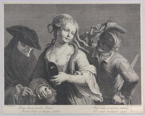 Three Half-length Figures from a Venetian Carnival by Niccolò Cavalli