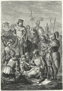 The death of Manfred of Sicily at the Battle of Benevento by Niccolo Sanesi