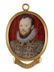 Robert Devereux, 2nd Earl of Essex, c.1590 by Nicholas (school of) Hilliard