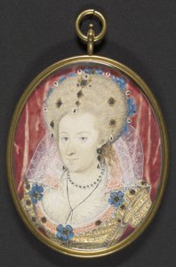 Anne of Denmark by Nicholas (studio of) Hilliard