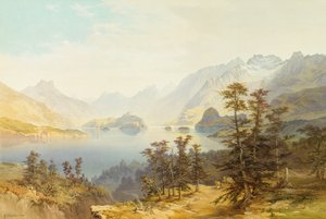 Lake Manapouri, South Island, New Zealand by Nicholas Chevalier