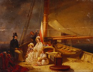The Yacht "The Guernsey" with Her Owner and His Family and Crew Aboard