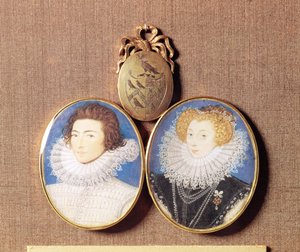 John Croker and His Wife Frances by Nicholas Hilliard