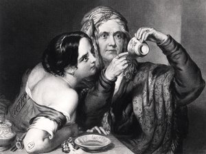 Predicting the Future from Reading Coffee Grounds, Engraved by Charles William Sharpe