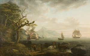 A View of Nevis from St. Kitts by Nicholas Pocock