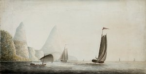Shipping slaves off the Pitons, St. Lucia, c.1771