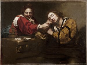 Fortune Telling Scene (Sleeper Awakened by a Young Woman) by Nicholas Renieri