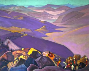 Mongolia, Genghis Khan, 1938 by Nicholas Roerich