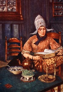 Interior with Woman Reading a Book