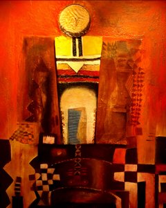 Abstract Tribal Figure by Nico Phooko