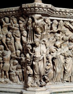 Gothic Art: Jesus Crushes the Vices (detail)