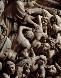Gothic Art: Last judgment, Damned in hell (detail)