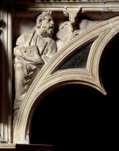 Gothic Art: Saint Luke Evangelist (detail) by Nicola Pisano
