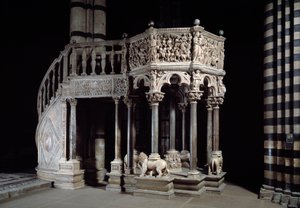 Gothic Art: Marble Pulpit by Nicola Pisano