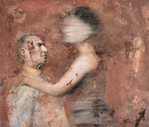 Woman moving with man by Nicola Pucci