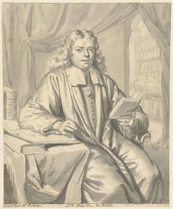 Portrait of Dr. Hugo van der Helst in a Study Room by Nicolaas Verkolje