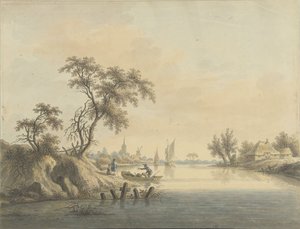 View of the Village of Elst on the Maas