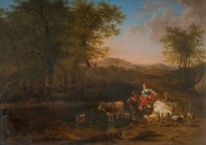 Pastoral Landscape With Figures