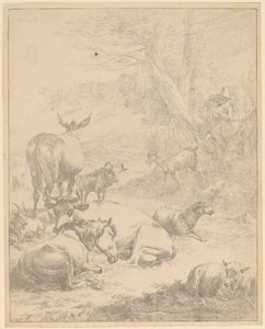 Resting Herd by Nicolaes Berchem
