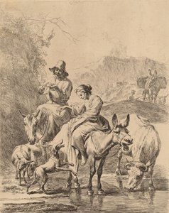 Shepherdess on a Donkey