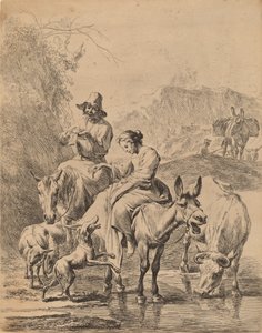 Shepherdess on a Donkey