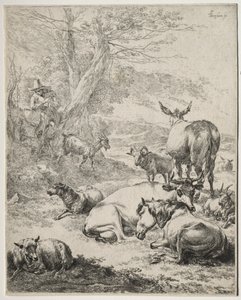 The Herd at Rest by Nicolaes Berchem