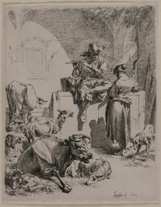 The Piping Shepherd by Nicolaes Berchem