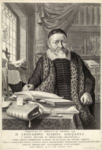 D. Leonardus Marius Goezanus, pub. 1654 by Nicolaes Cornelisz (c.1592 1655) Moeyaert