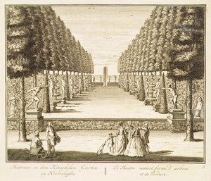 Natural theatre of trees and hedges by Nicolaes Jansz  Visscher