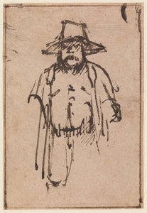 A Standing Man with a Wide-Brimmed Hat by Nicolaes Maes