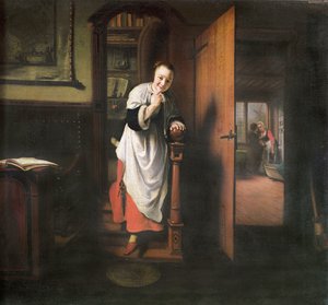 Lovers with a Woman Listening