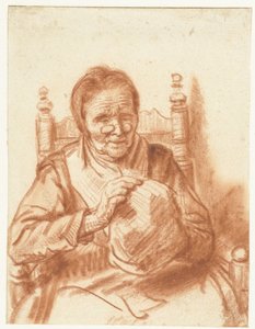 Old Woman with a Cap by Nicolaes Maes