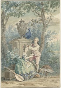 Elegant Couple in a Park