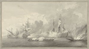 Naval Battle, Possibly at Kijkduin on August 21, 1673