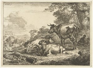 Three Resting Cows by Nicolaes Pietersz Berchem