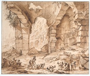 View of the Ruins of the Colosseum