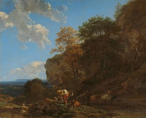 Italian Landscape by Nicolaes Pietersz Berchem