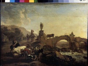 Italian Landscape with a Small Bridge