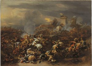 The Battle between Alexander and Porus by Nicolaes Pietersz. Berchem