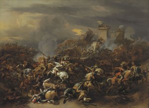 The Battle by Alexander the Great against the king Porus by Nicolaes Pietersz. Berchem
