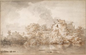 River Landscape near Montfoort by Nicolaes Pietersz. Berchem