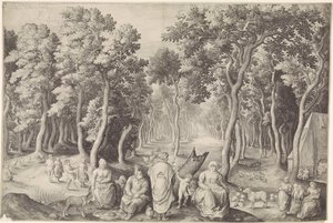 Peasant Family in a Forest by Nicolaes de Bruyn