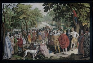 The Preaching of John the Baptist on the Banks of the Jordan by Nicolaes de Bruyn