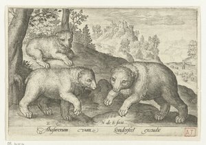 Three Bears (Animals in Landscapes) by Nicolaes de Bruyn