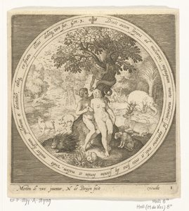 Eve Deceived by the Serpent at the Tree of Knowledge of Good and Evil by Nicolaes de Bruyn