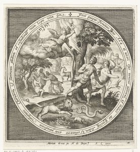 Expulsion from Paradise by Nicolaes de Bruyn